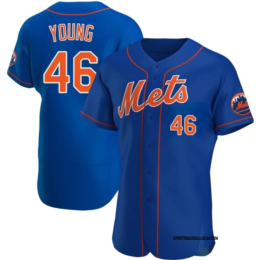 Alex Young Men's New York Mets Royal Authentic Alternate Jersey