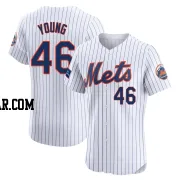 Alex Young Men's New York Mets White Elite Home Patch Jersey