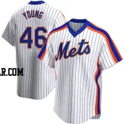 Alex Young Men's New York Mets White Replica Home Cooperstown Collection Jersey