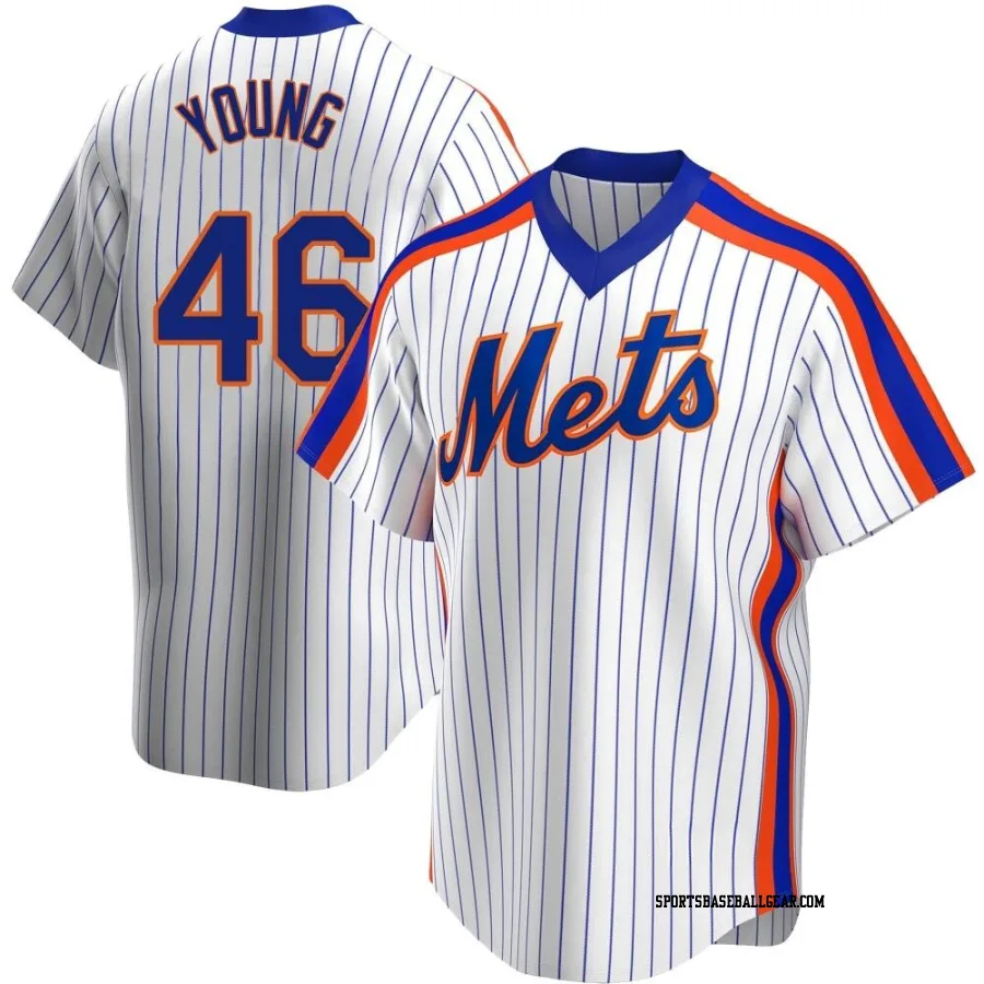 Alex Young Men's New York Mets White Replica Home Cooperstown Collection Jersey