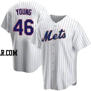 Alex Young Men's New York Mets White Replica Home Jersey