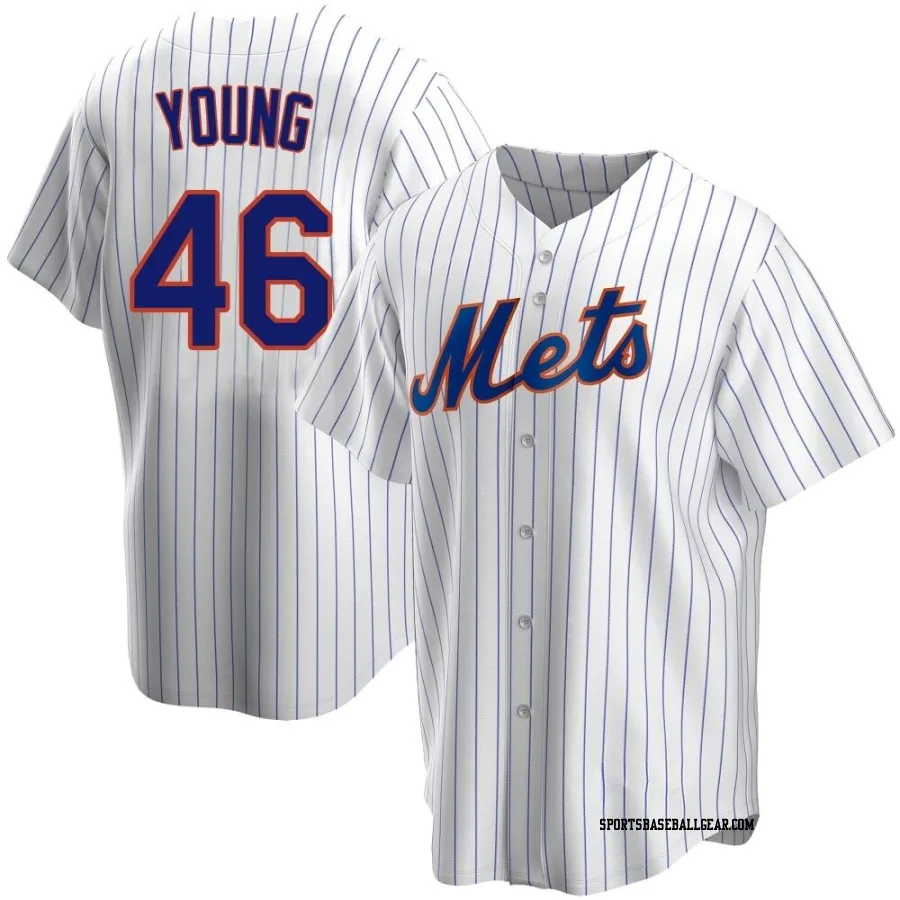 Alex Young Men's New York Mets White Replica Home Jersey