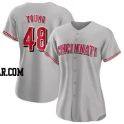 Alex Young Women's Cincinnati Reds Gray Authentic Road Jersey