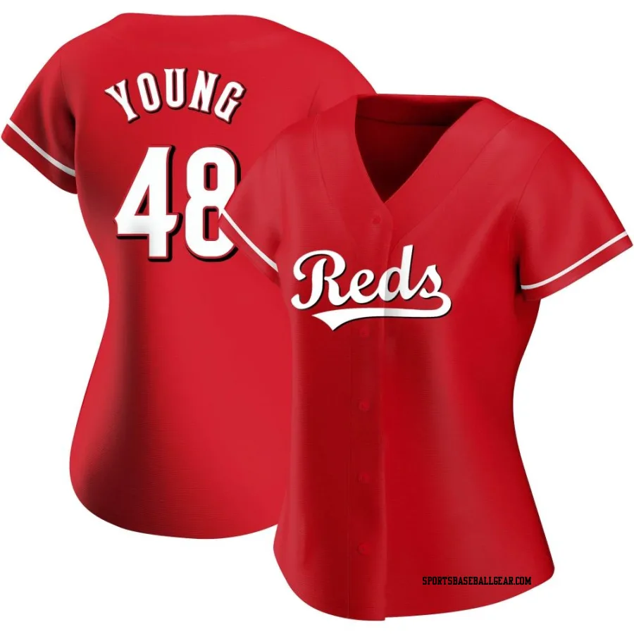 Alex Young Women's Cincinnati Reds Red Authentic Alternate Jersey