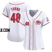 Alex Young Women's Cincinnati Reds White Limited Home Jersey