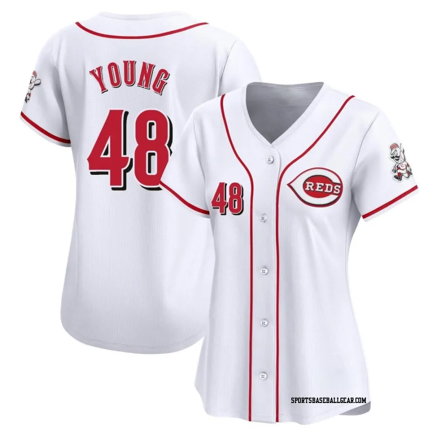 Alex Young Women's Cincinnati Reds White Limited Home Jersey