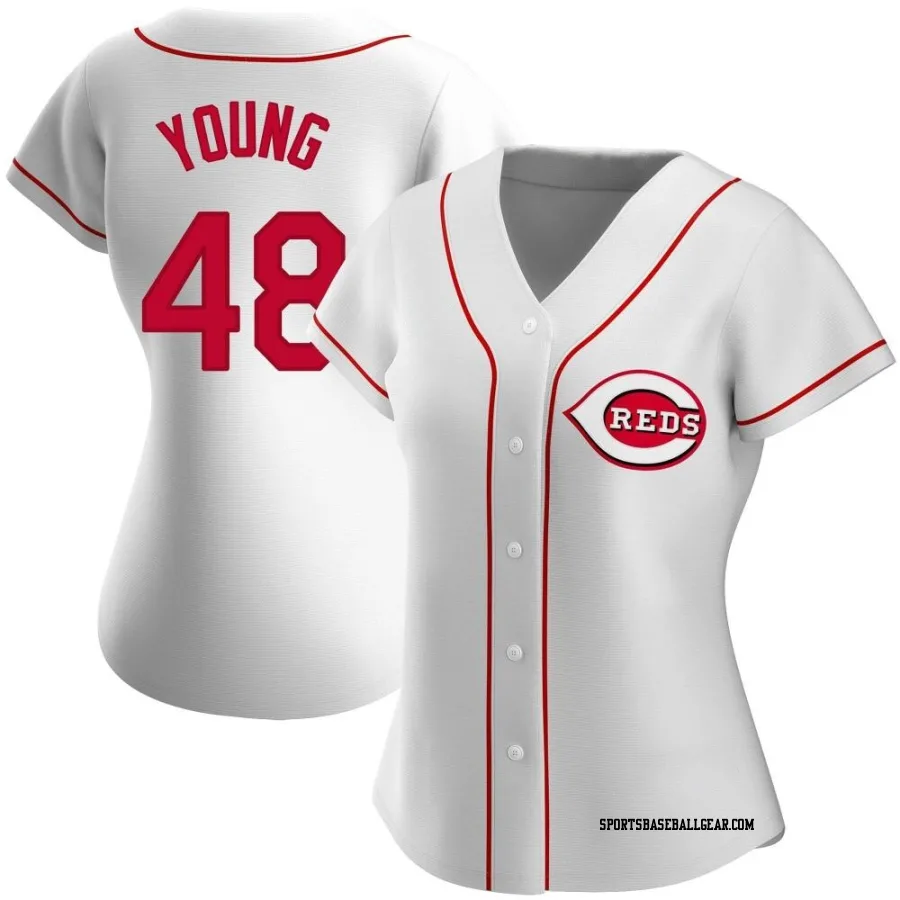 Alex Young Women's Cincinnati Reds White Replica Home Jersey