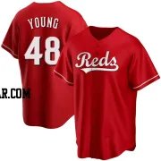 Alex Young Youth Cincinnati Reds Red Replica Alternate Jersey