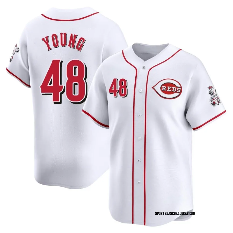 Alex Young Youth Cincinnati Reds White Limited Home Jersey