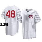 Alex Young Youth Cincinnati Reds White Replica 2022 Field Of Dreams Jersey