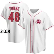 Alex Young Youth Cincinnati Reds White Replica Home Jersey