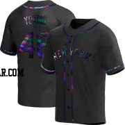 Alex Young Youth New York Mets Black Holographic Replica Alternate Jersey