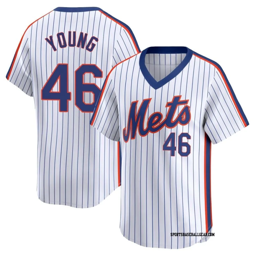 Alex Young Youth New York Mets White Limited Cooperstown Collection Jersey