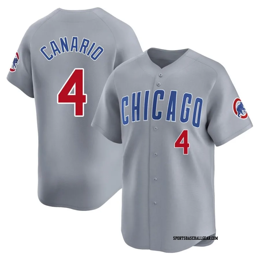 Alexander Canario Men's Chicago Cubs Gray Limited Road Jersey