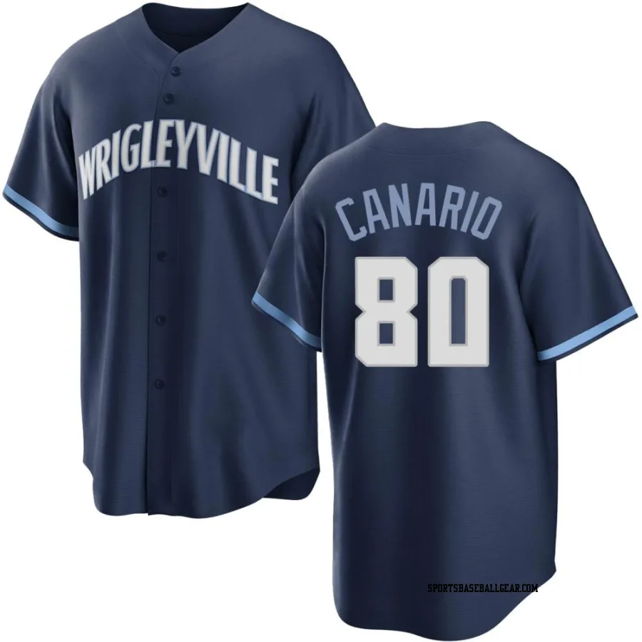 Alexander Canario Men's Chicago Cubs Navy Replica 2021 City Connect Jersey