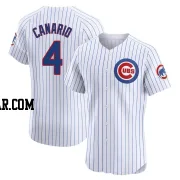 Alexander Canario Men's Chicago Cubs White Elite Home Jersey