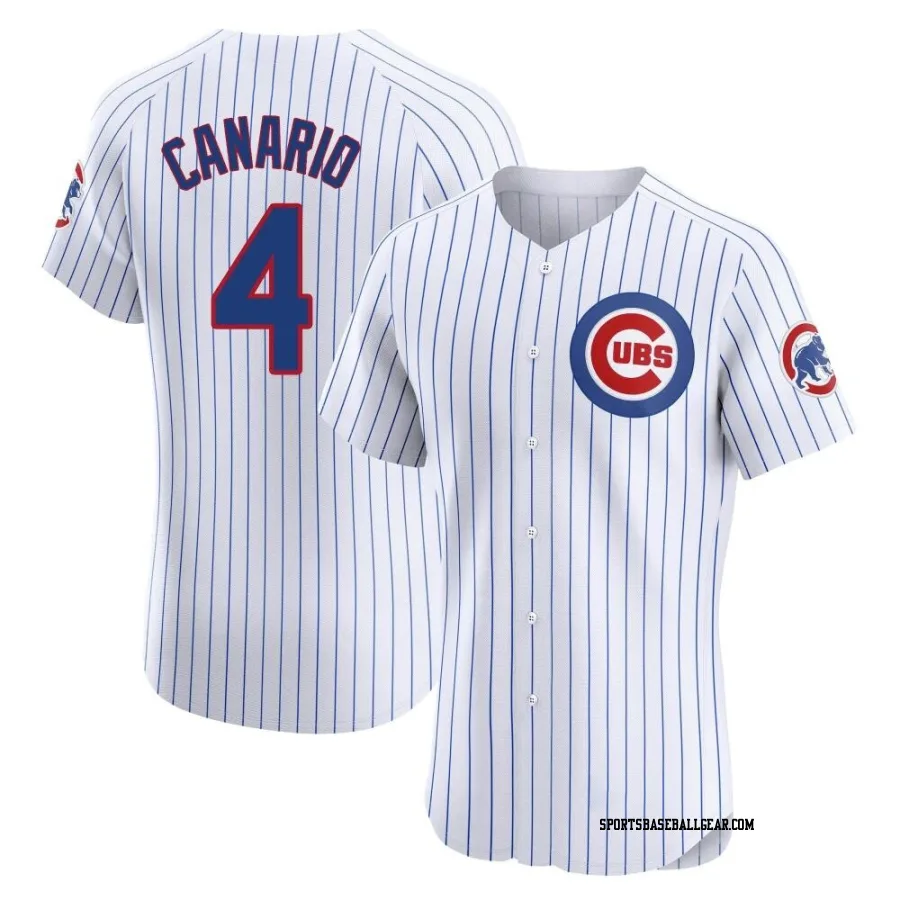 Alexander Canario Men's Chicago Cubs White Elite Home Jersey