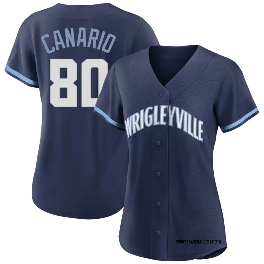 Alexander Canario Women's Chicago Cubs Navy Replica 2021 City Connect Jersey