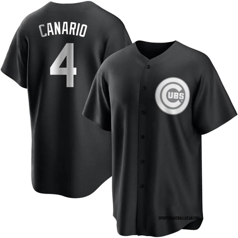 Alexander Canario Youth Chicago Cubs Black/White Replica Jersey