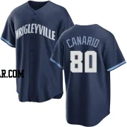 Alexander Canario Youth Chicago Cubs Navy Replica 2021 City Connect Jersey