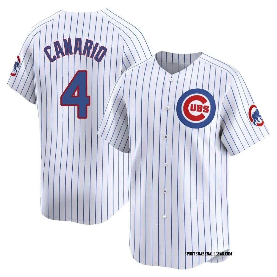 Alexander Canario Youth Chicago Cubs White Limited Home Jersey