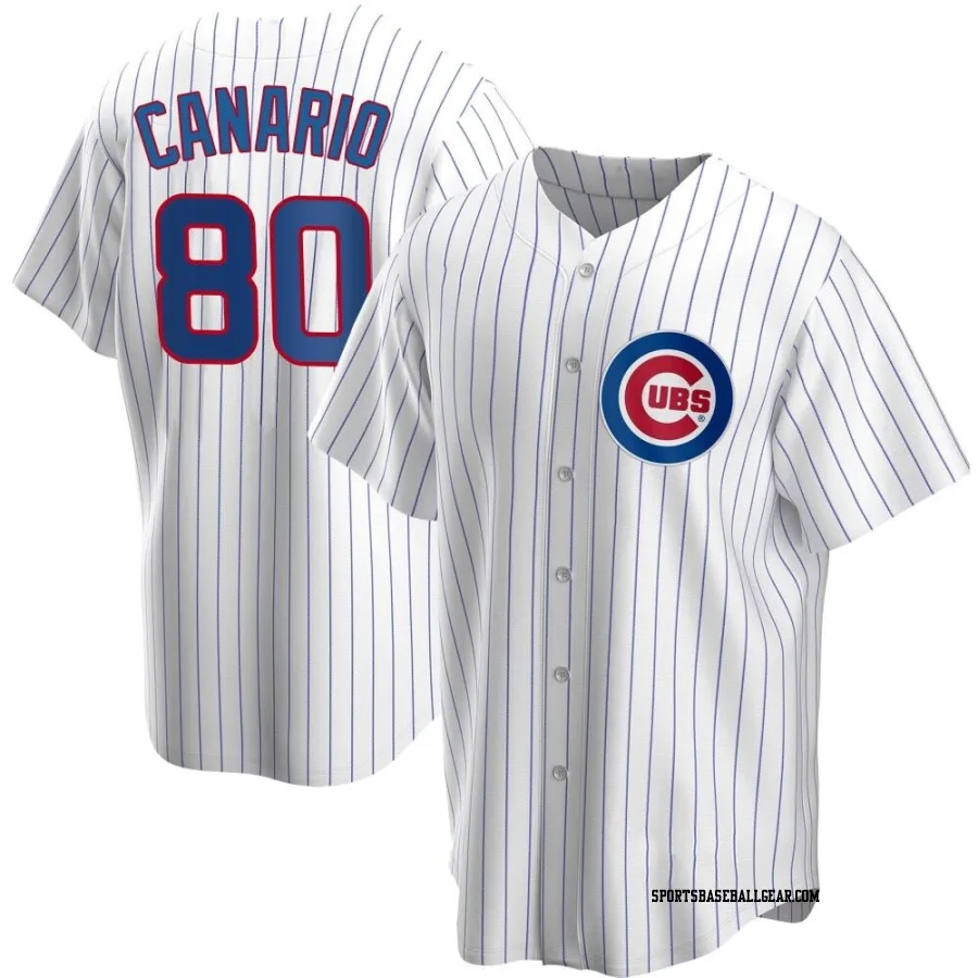 Alexander Canario Youth Chicago Cubs White Replica Home Jersey