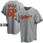 Alexander Wells Men's Baltimore Orioles Gray Replica Road Jersey