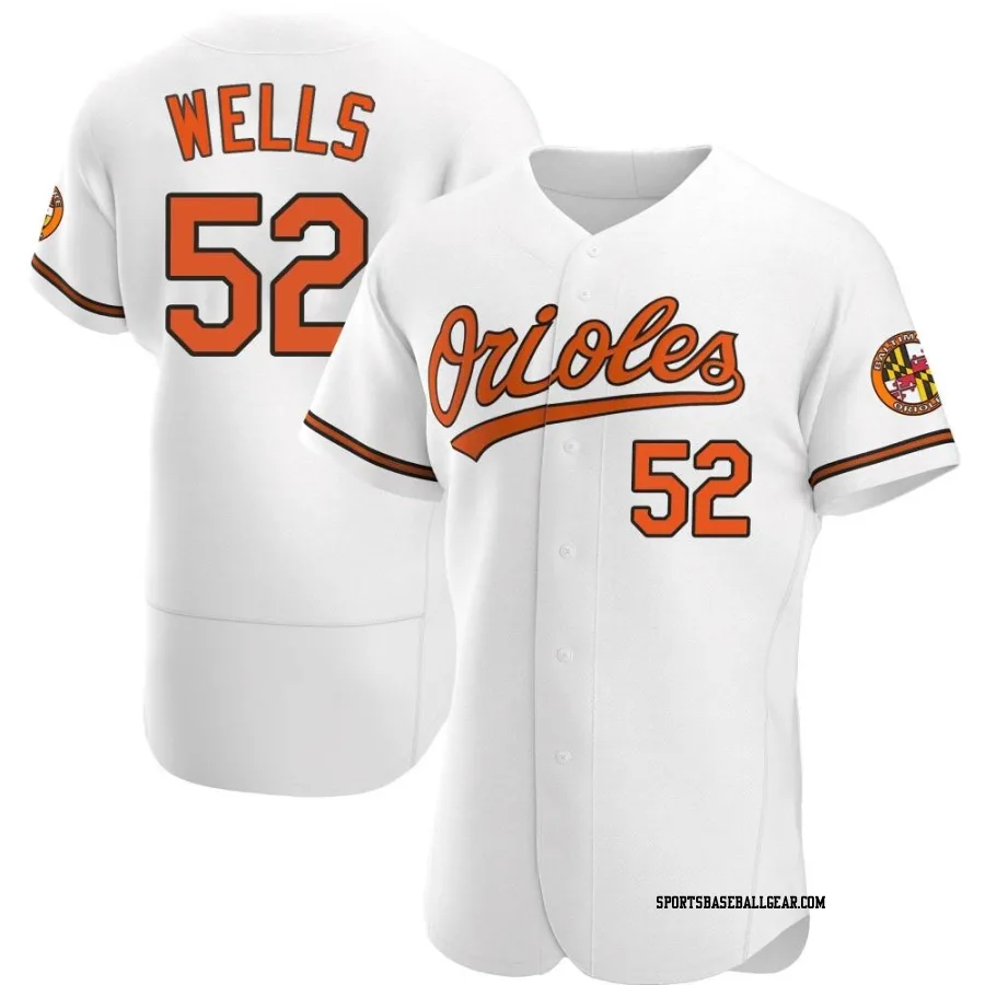 Alexander Wells Men's Baltimore Orioles White Authentic Home Jersey