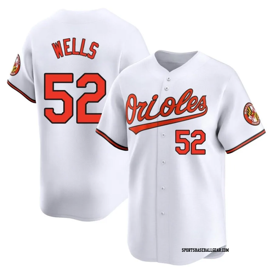 Alexander Wells Men's Baltimore Orioles White Limited Home Jersey