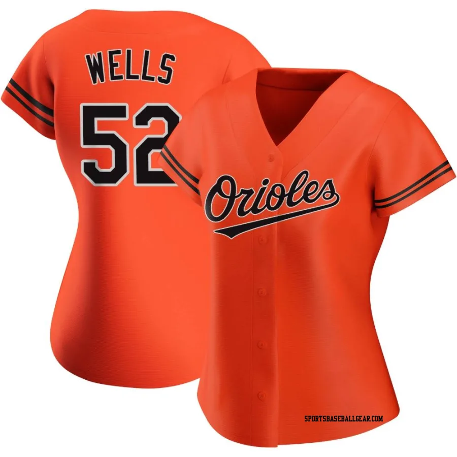 Alexander Wells Women's Baltimore Orioles Orange Authentic Alternate Jersey