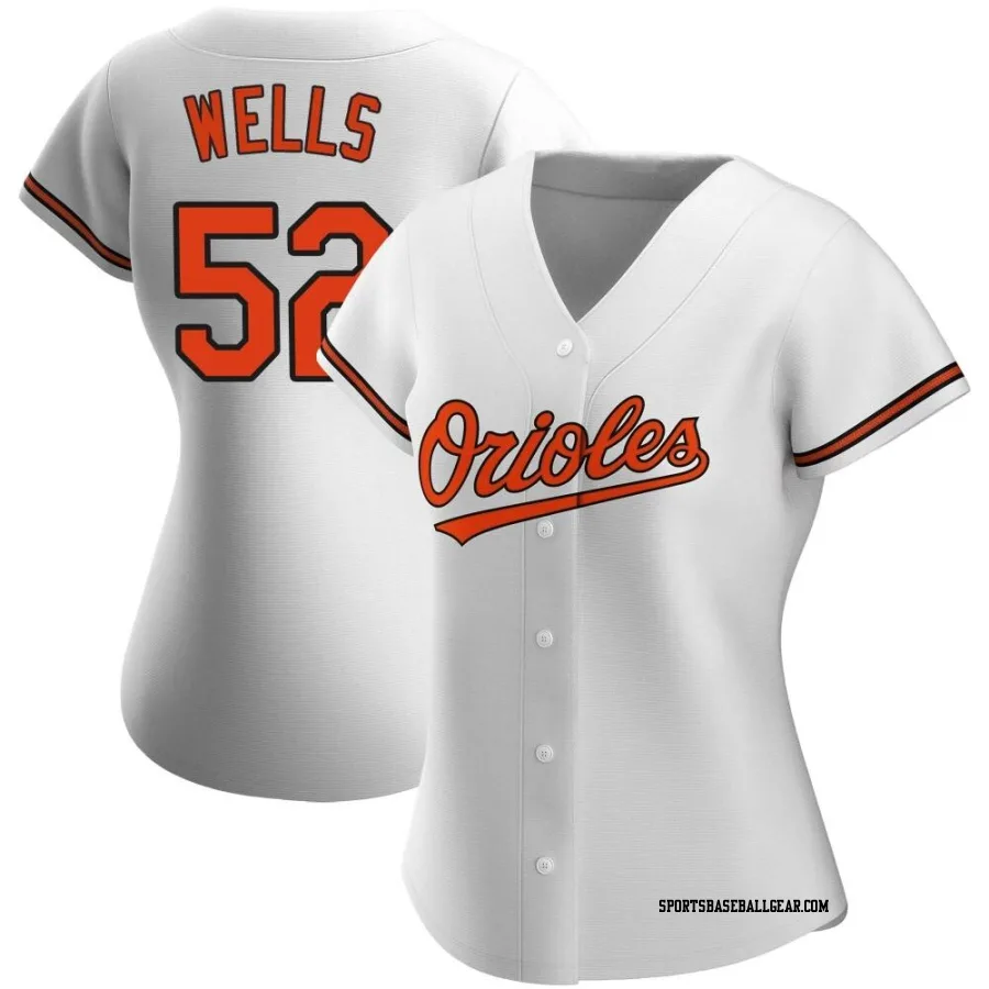 Alexander Wells Women's Baltimore Orioles White Authentic Home Jersey