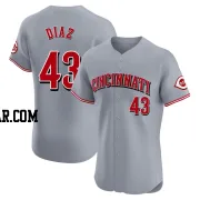 Alexis Diaz Men's Cincinnati Reds Gray Elite Road Jersey