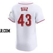 Alexis Diaz Men's Cincinnati Reds White Elite Home Jersey