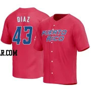 Alexis Diaz Men's Puerto Rico Baseball Red Replica 2023 World Baseball Classic Jersey