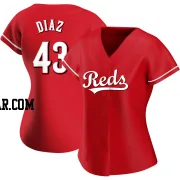 Alexis Diaz Women's Cincinnati Reds Red Replica Alternate Jersey