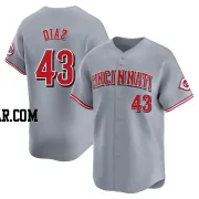 Alexis Diaz Youth Cincinnati Reds Gray Limited Away Jersey