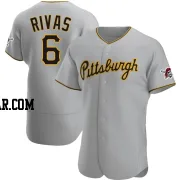 Alfonso Rivas Men's Pittsburgh Pirates Gray Authentic Road Jersey