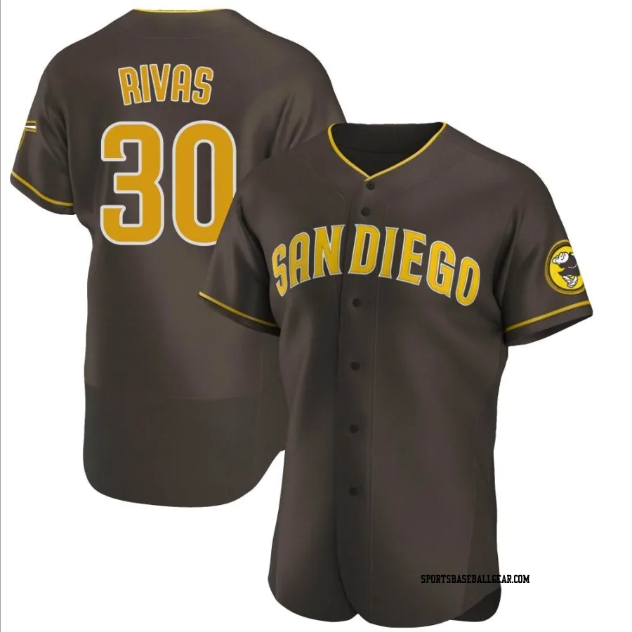 Alfonso Rivas Men's San Diego Padres Brown Authentic Road Jersey