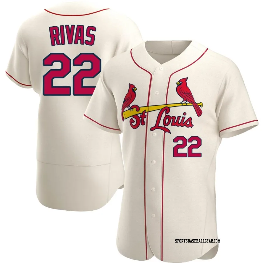 Alfonso Rivas Men's St. Louis Cardinals Cream Authentic Alternate Jersey