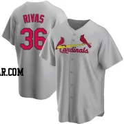 Alfonso Rivas Men's St. Louis Cardinals Gray Replica Road Jersey