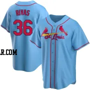 Alfonso Rivas Men's St. Louis Cardinals Light Blue Replica Alternate Jersey