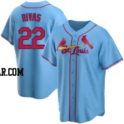 Alfonso Rivas Men's St. Louis Cardinals Light Blue Replica Alternate Jersey