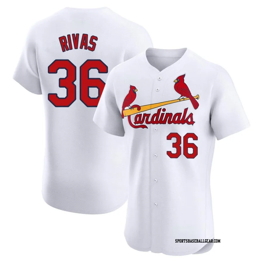 Alfonso Rivas Men's St. Louis Cardinals White Elite Home Jersey