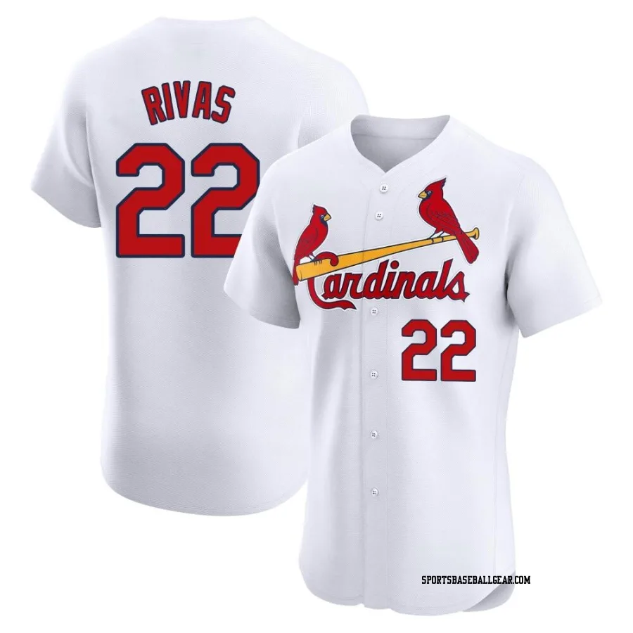 Alfonso Rivas Men's St. Louis Cardinals White Elite Home Jersey