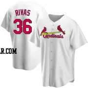 Alfonso Rivas Men's St. Louis Cardinals White Replica Home Jersey