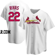 Alfonso Rivas Men's St. Louis Cardinals White Replica Home Jersey