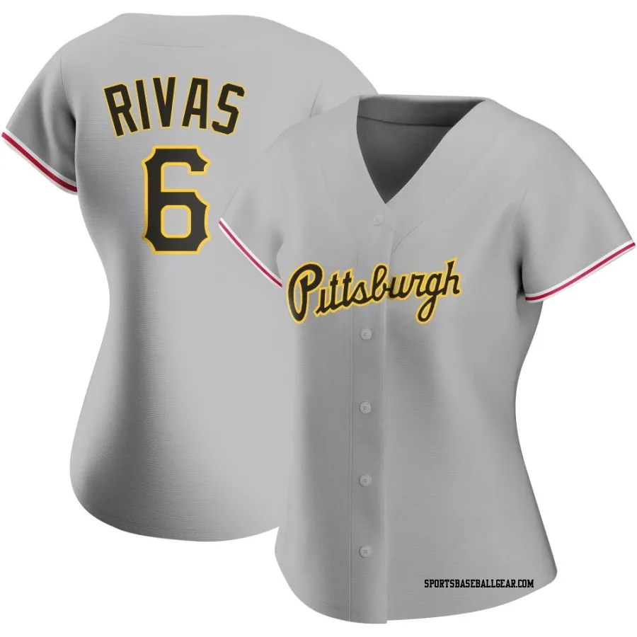 Alfonso Rivas Women's Pittsburgh Pirates Gray Authentic Road Jersey