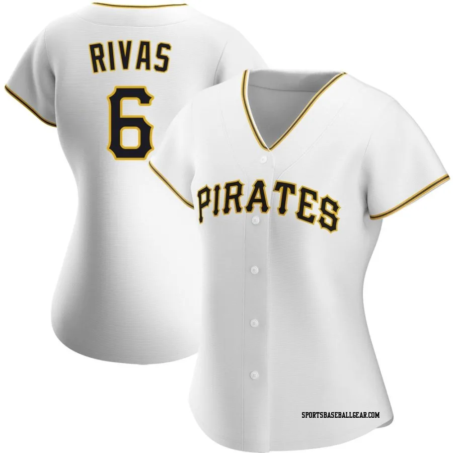 Alfonso Rivas Women's Pittsburgh Pirates White Authentic Home Jersey