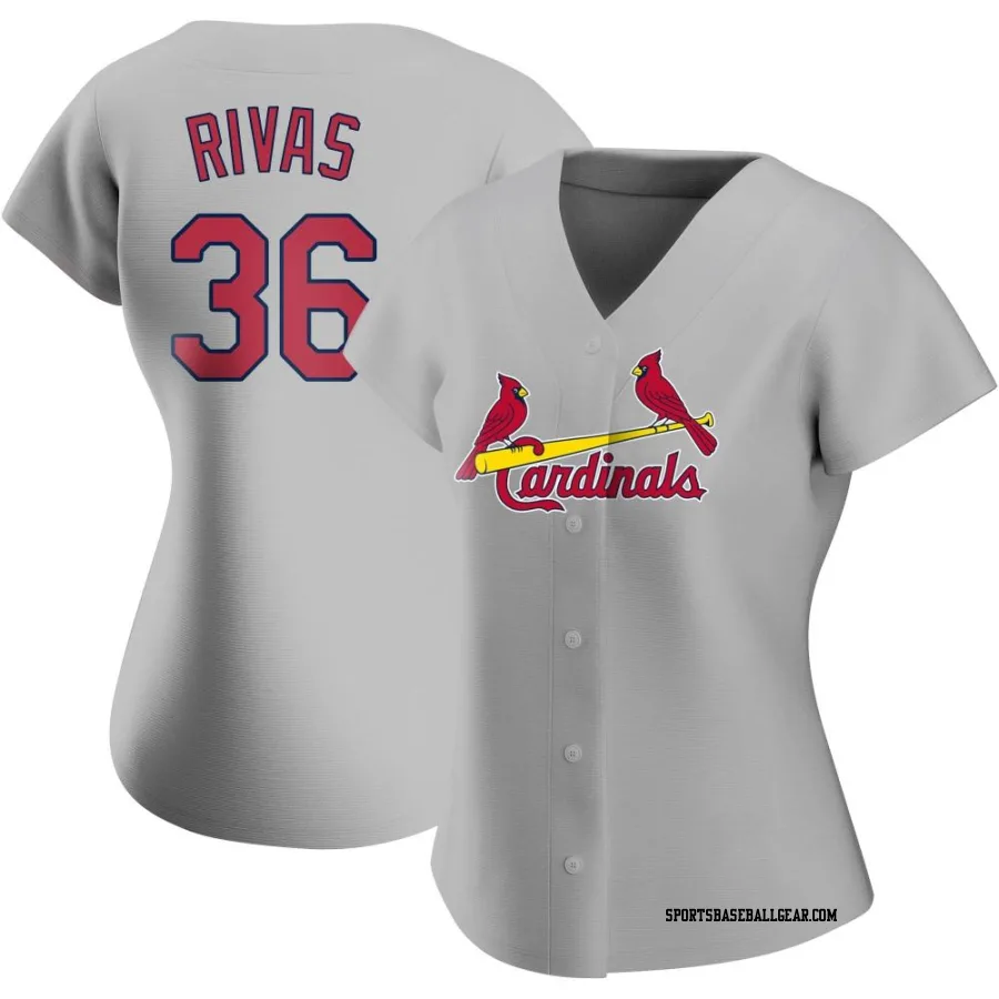 Alfonso Rivas Women's St. Louis Cardinals Gray Authentic Road Jersey