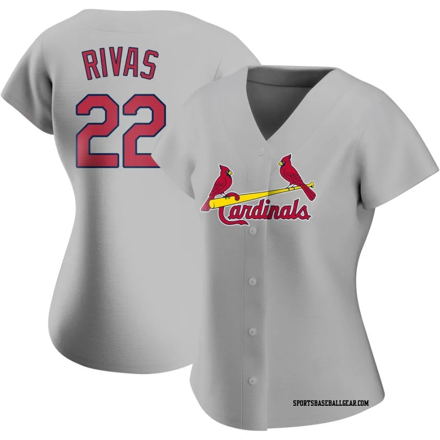 Alfonso Rivas Women's St. Louis Cardinals Gray Authentic Road Jersey